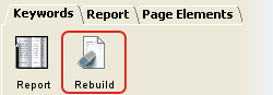 Rebuild button in WebSite Auditor