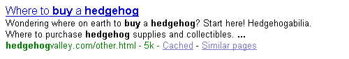 Example of a well-optimized meta description
