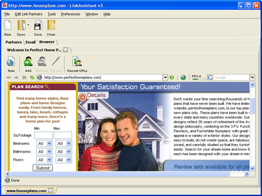 Page view in internal browser