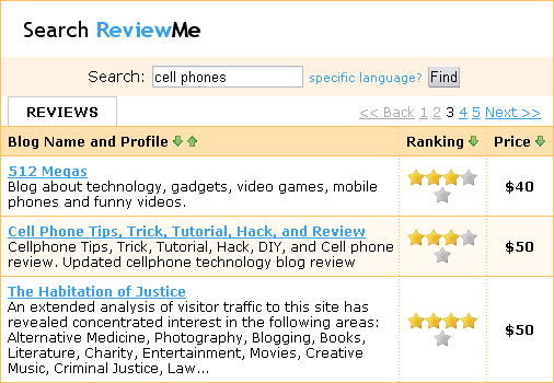 Search results at Reviewme.Com