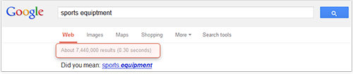 Misspelled keywords results