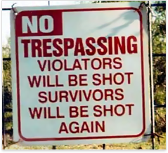 No Trespassing Sign